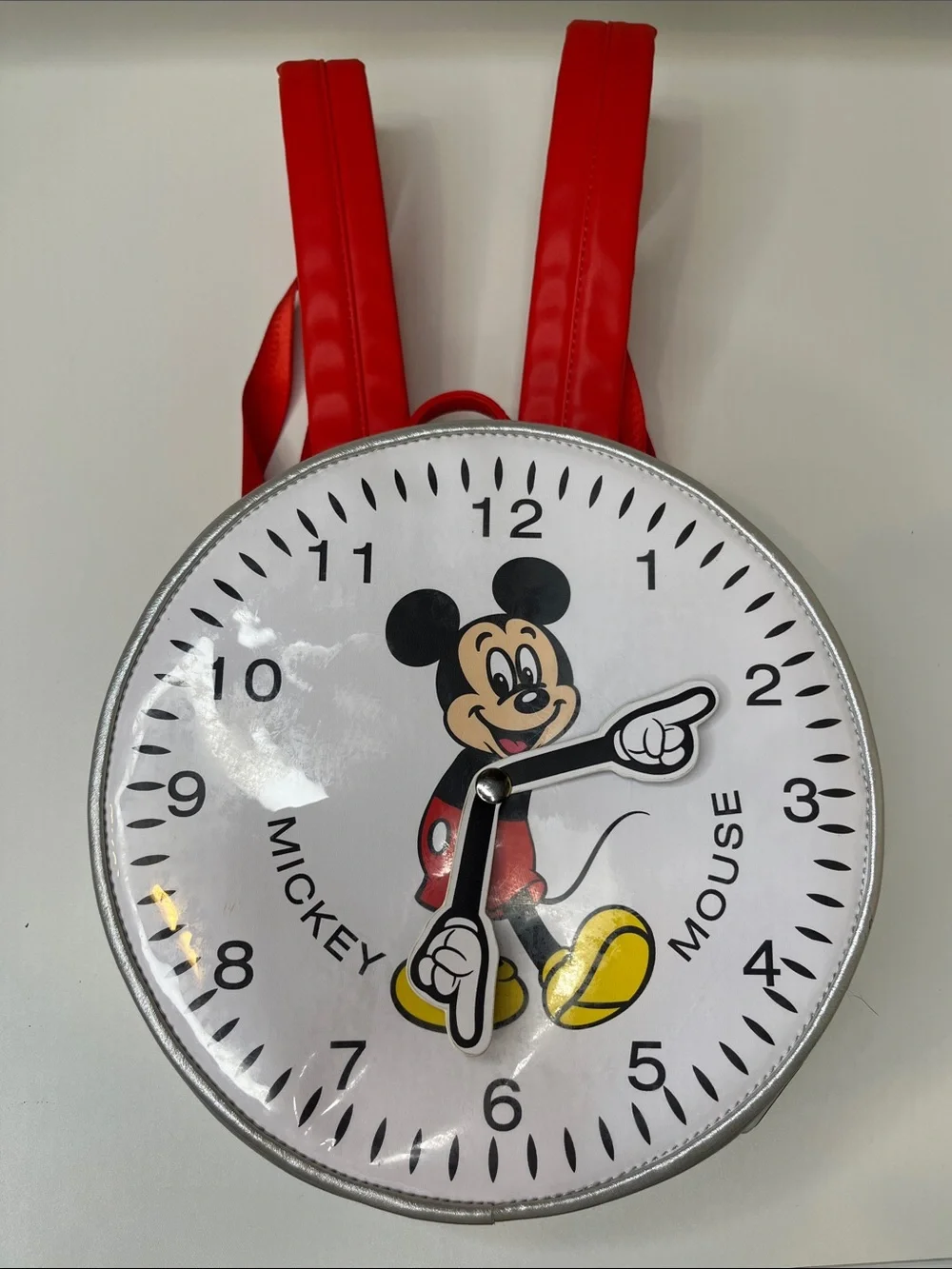 Loungefly Mickey Mouse Red, Black, Yellow Clock backpack